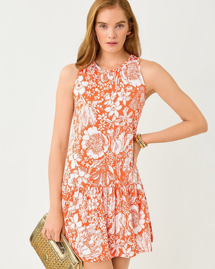 Lilly Pulitzer - Dixi Dress - Sunset Orange Budding Romance