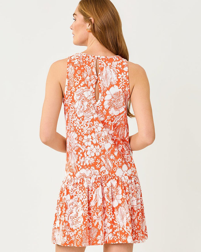 Lilly Pulitzer - Dixi Dress - Sunset Orange Budding Romance
