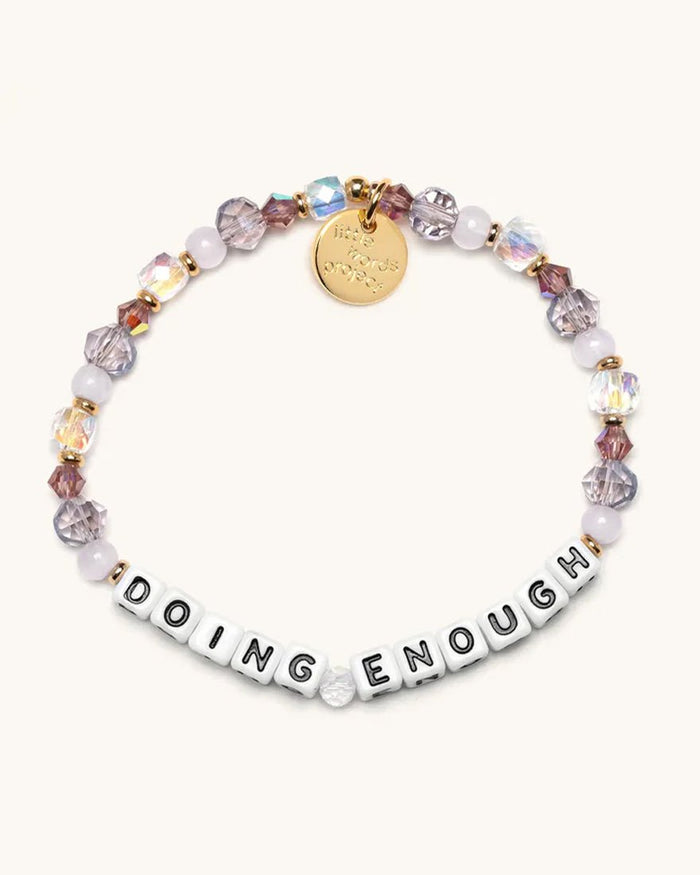 Little Words Project - Doing Enough Bracelet - White