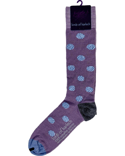 Donald Polkadot Grape Socks