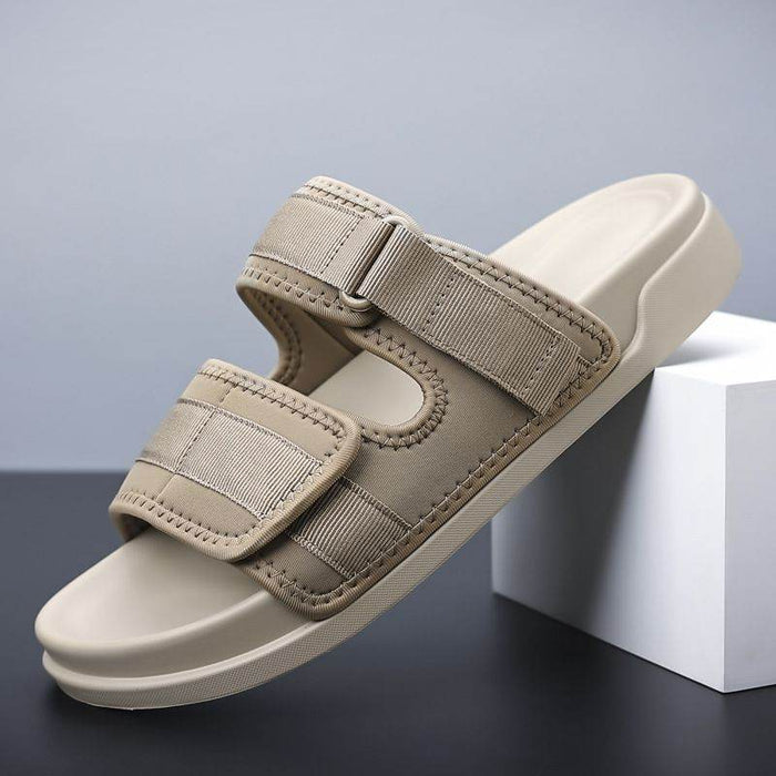 Stylish Double Button Men’s Slippers for Home