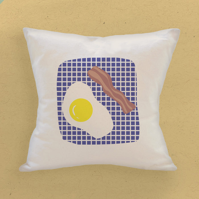 Eggs and Bacon - Customizable Square Canvas Pillow