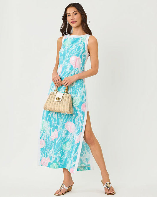 Lilly Pulitzer - Eleanora Maxi Shift Romper - Capri Blue Shelden