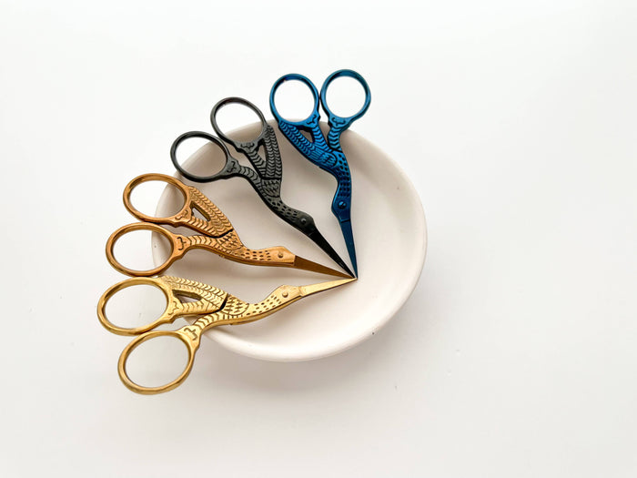 Embroidery stork scissors, small bird scissors-1