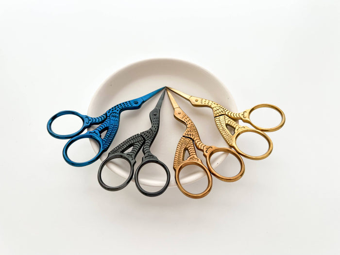 Embroidery stork scissors, small bird scissors-1