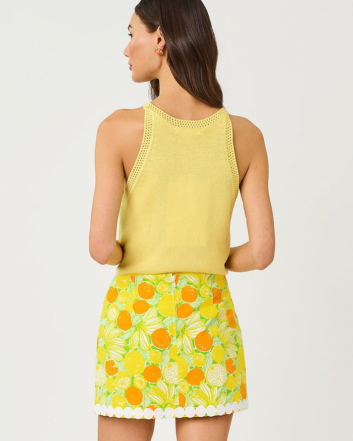 Lilly Pulitzer - Emra Sweater Tank - Finch Yellow Zesty Jacquard
