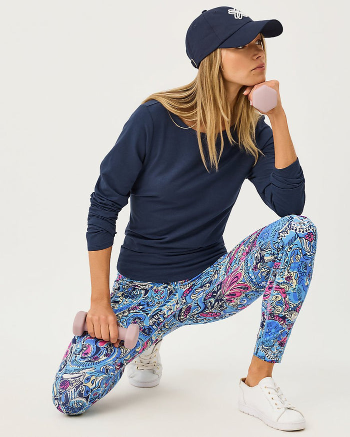 Lilly Pulitzer - Endurance High Rise Midi Legging Upf 50 Plus - Multi Paisley Parade