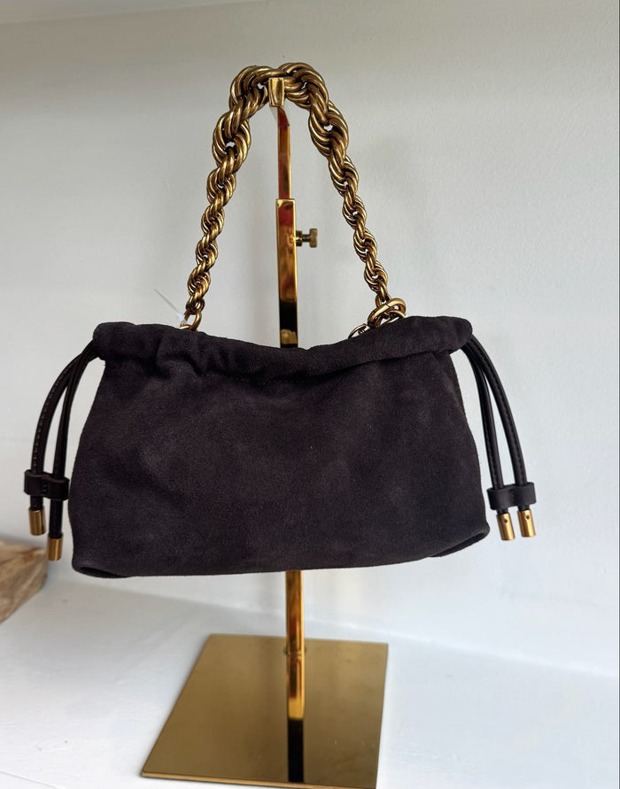 Espresso Leather Cleo Handbag - Amor Lafayette