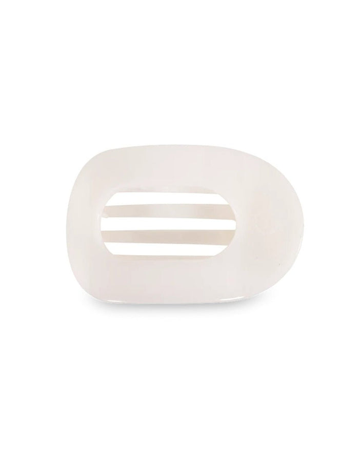 Teleties - Flat Round Hair Clips - Coconut White