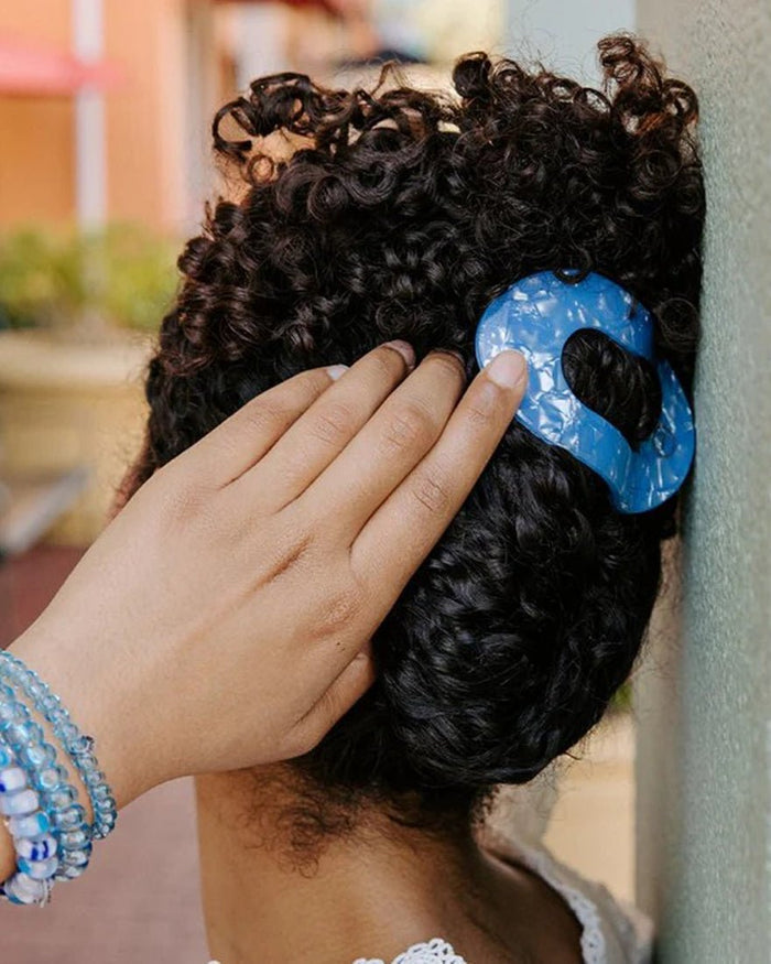 Teleties - Flat Round Hair Clips - Blue Lagoon