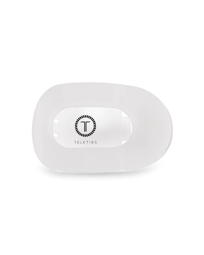 Teleties - Flat Round Hair Clips - Coconut White