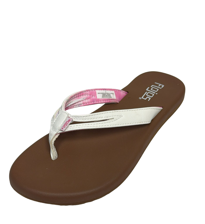 Flojos Women’s Flip Flop Sandals – Tan/White 1574421
