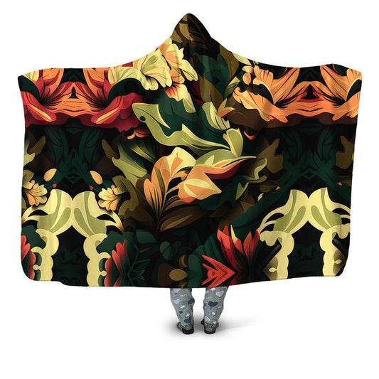 Floral Camo Hooded Blanket iEDM Epic Hoodie