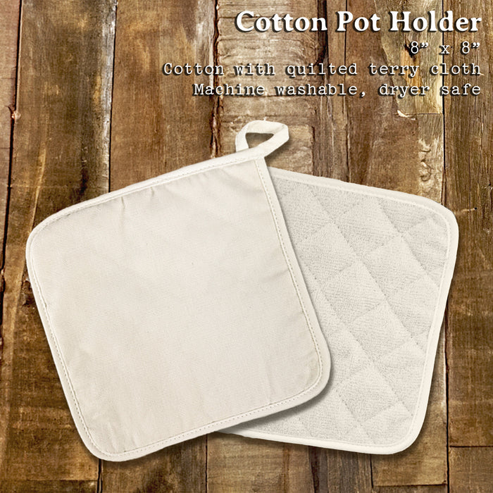 Forest Snowman - Cotton Pot Holder