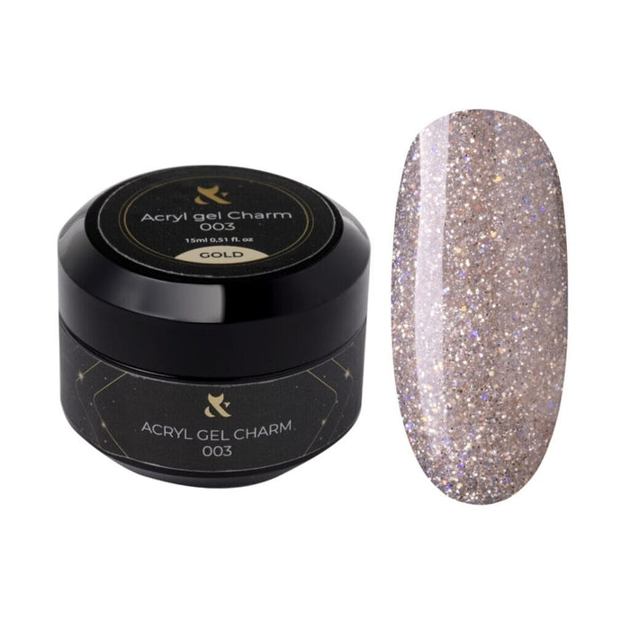 F.O.X Acryl Gel Charm 003, Gold, 15 ml Acryl Gel F.O.X