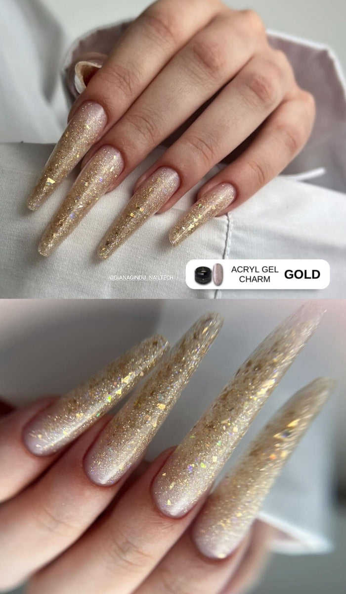 F.O.X Acryl Gel Charm 003, Gold, 15 ml Acryl Gel F.O.X