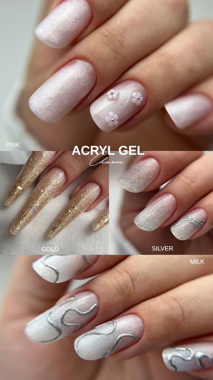 F.O.X Acryl Gel Charm 004, Graphite, 15 ml Acryl Gel F.O.X