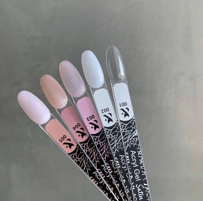 F.O.X Acryl Gel Satin — Nail Swatch Sticks (set of 5) F.O.X