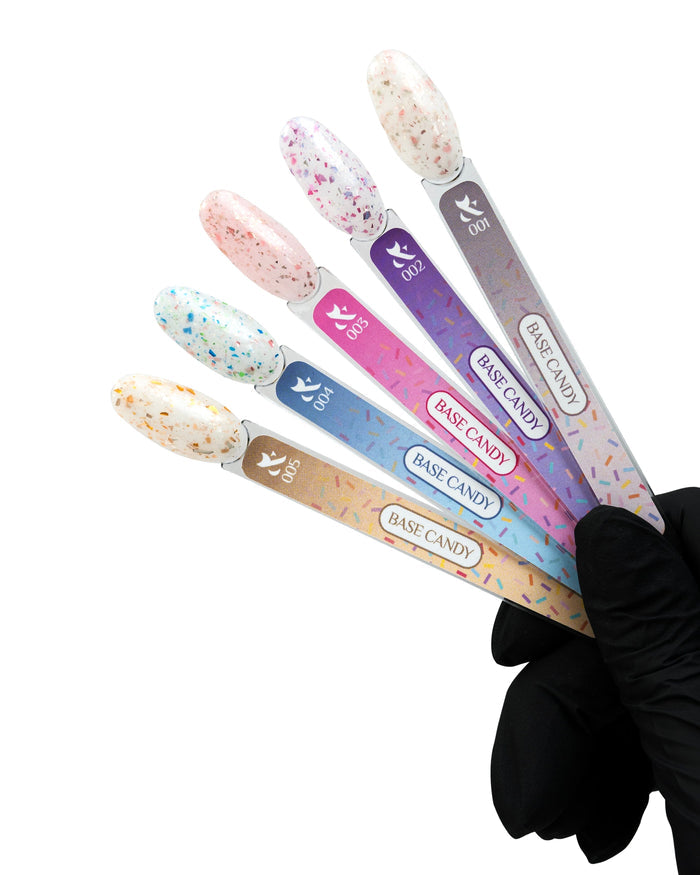 F.O.X Candy Base 001-005 — Nail Swatch Sticks (set of 5) F.O.X