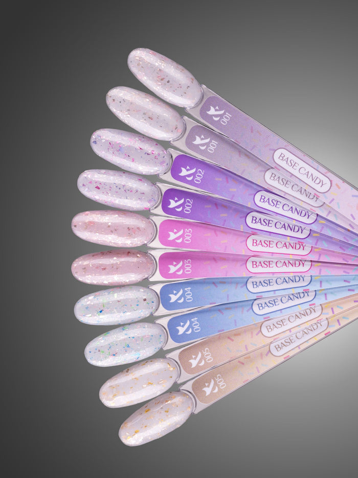 F.O.X Candy Base 001-005 — Nail Swatch Sticks (set of 5) F.O.X