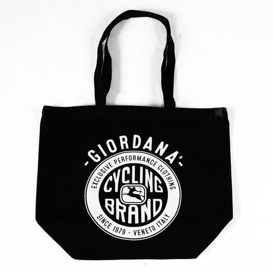 Giordana Eco Canvas Tote Bag BLACK by Giordana Cycling, BLACK, Made in Italy