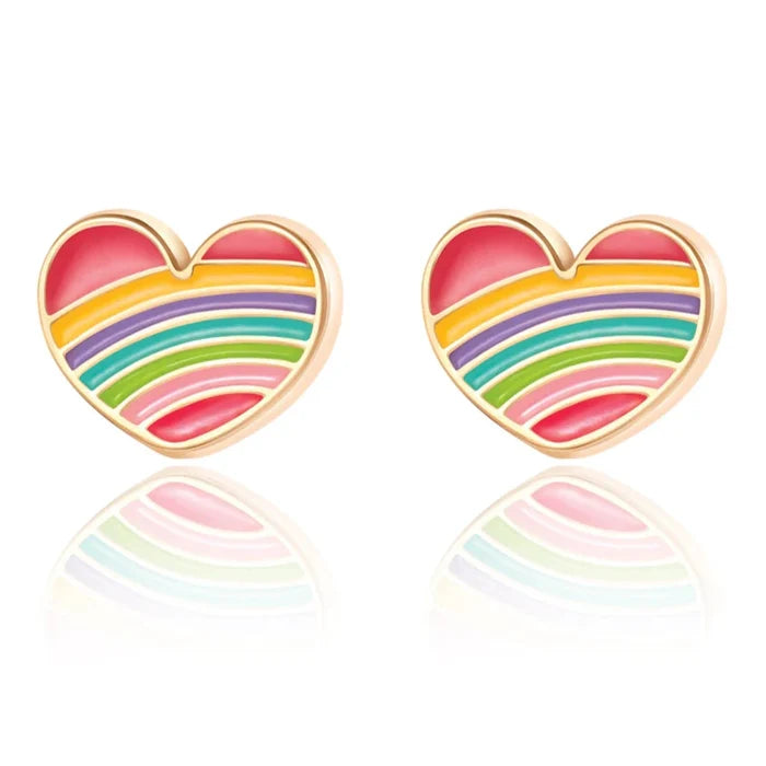 Girl Nation Earrings - Rainbow Heart (Final Sale)