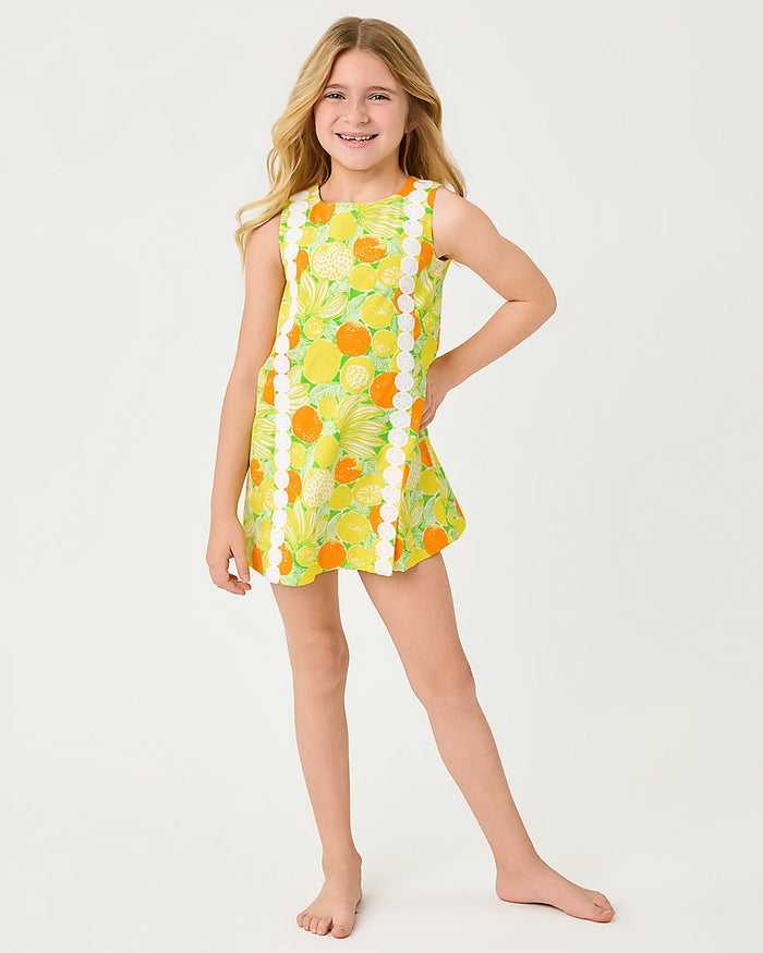 Lilly Pulitzer - Girls Little Lilly Classic Shift Dress - Island Palm Zesty