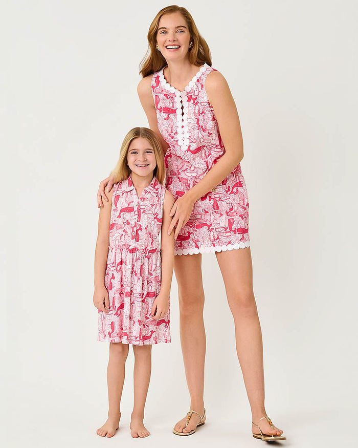 Lilly Pulitzer - Girls Mini Arley Dress - Paradise Punch Thar She Blows