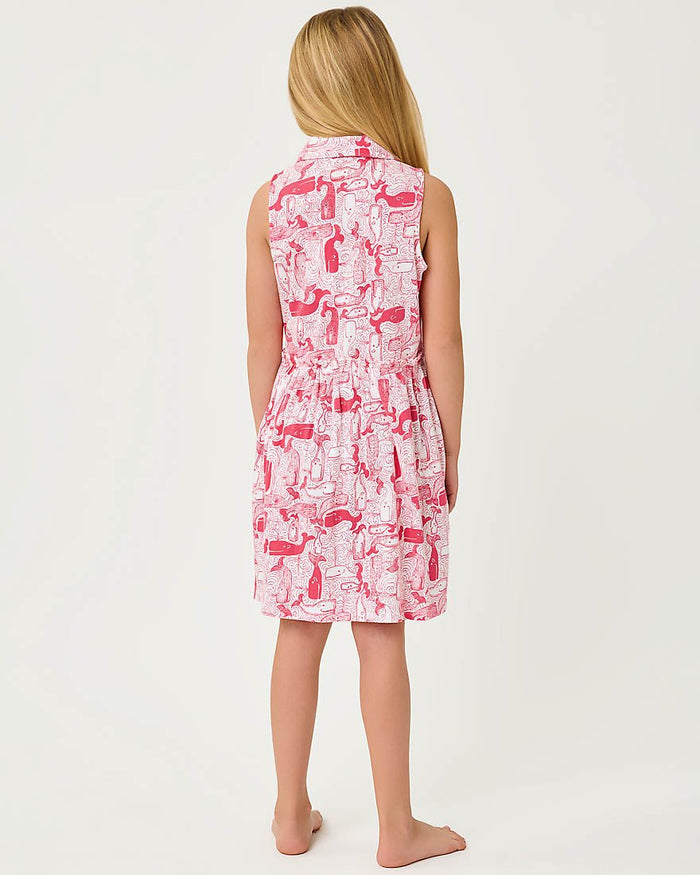 Lilly Pulitzer - Girls Mini Arley Dress - Paradise Punch Thar She Blows