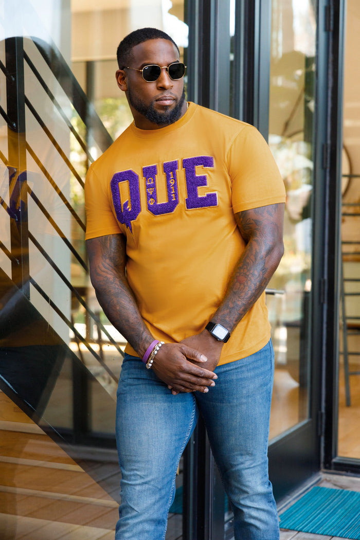 Gold Que Lightning Chenille Tee
