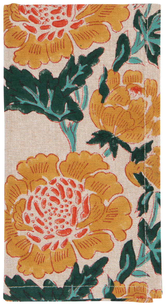 Goldenrise Block Print Napkins (Set of 4)