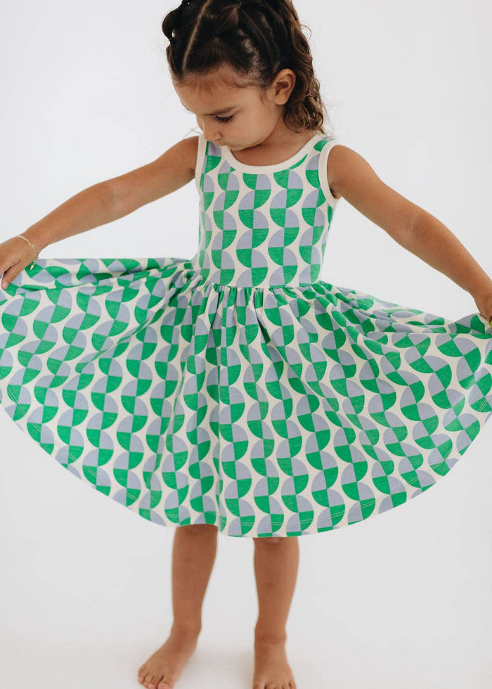 Good Apples Kids Sleeveless Twirl Dress - Retro Twirl (Final Sale)