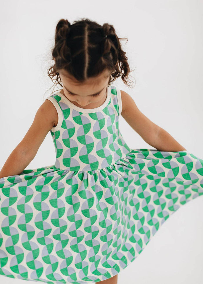 Good Apples Kids Sleeveless Twirl Dress - Retro Twirl (Final Sale)