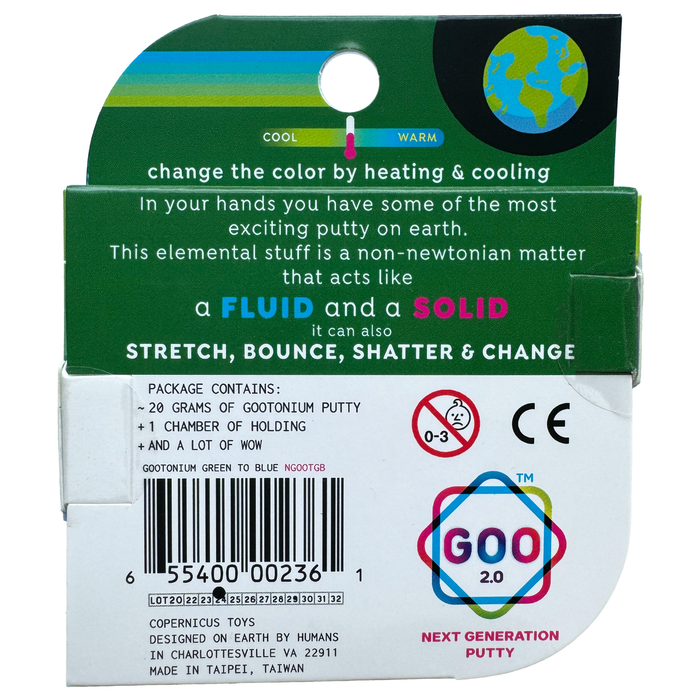 Gootonium: Thermo Forest Green to Water Blue Putty