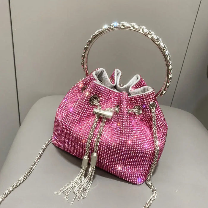 Sparkling Diamond Rhinestone Potli Bucket Bags fashionnsio
