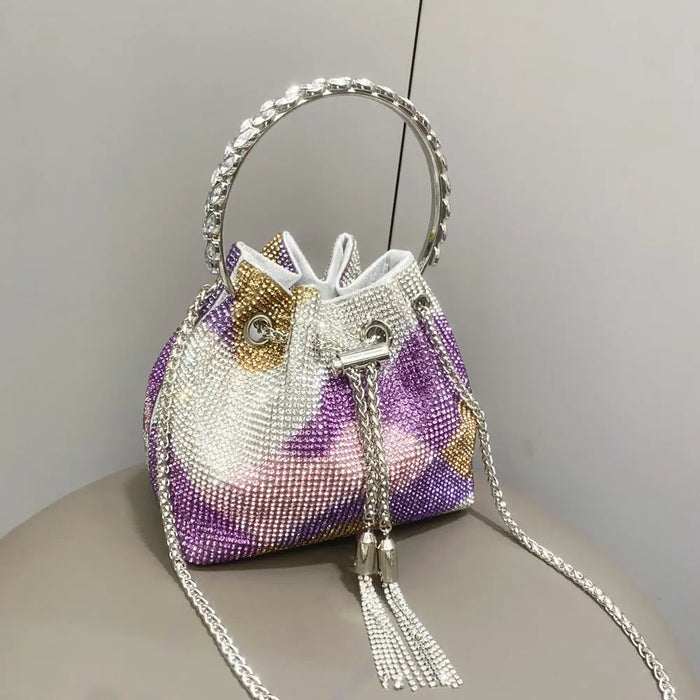 Sparkling Diamond Rhinestone Potli Bucket Bags fashionnsio