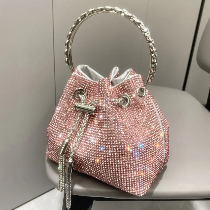 Sparkling Diamond Rhinestone Potli Bucket Bags fashionnsio