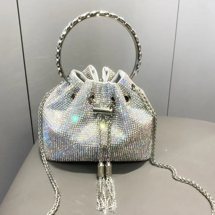 Sparkling Diamond Rhinestone Potli Bucket Bags fashionnsio
