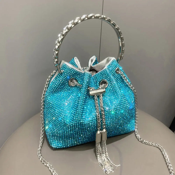 Sparkling Diamond Rhinestone Potli Bucket Bags fashionnsio