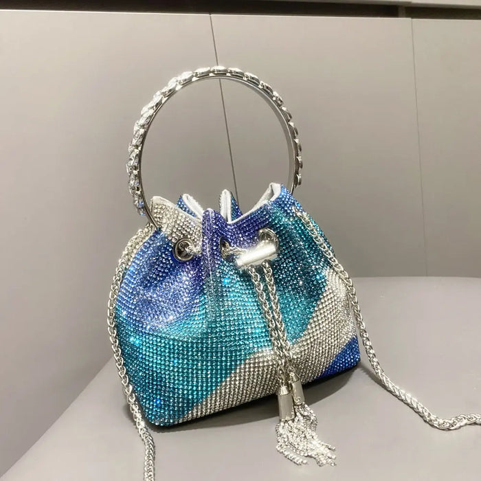 Sparkling Diamond Rhinestone Potli Bucket Bags fashionnsio