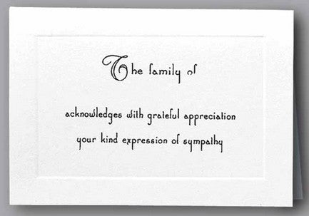Grateful Appreciation Raised Print Acknowledgment- ST194-AK
