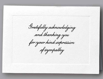 Gratefully Acknowledging Raised Print Acknowledgment- ST193-AK