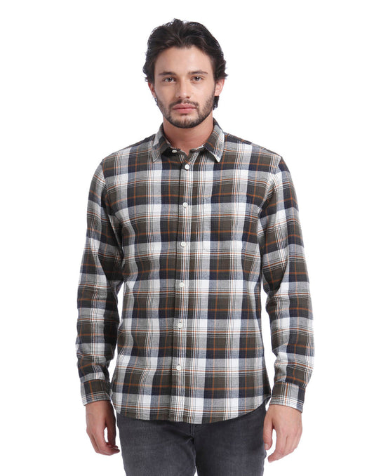 Green Check Full Sleeves Shirt