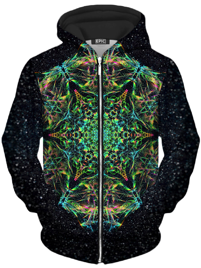 Green Prism Unisex Zip-Up Hoodie Art Designs Works Epic Hoodie