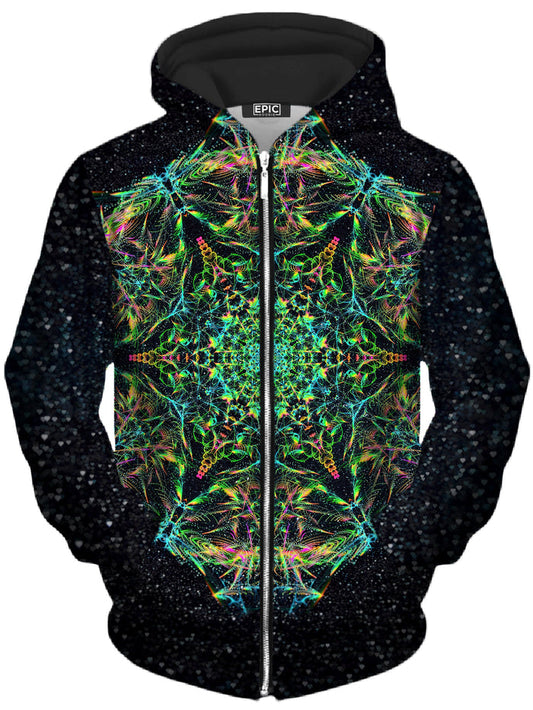 Green Prism Unisex Zip-Up Hoodie Art Designs Works Epic Hoodie