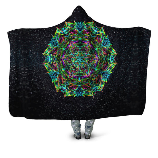 Green Warp Hooded Blanket Art Designs Works Epic Hoodie