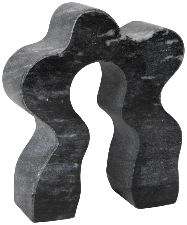 Grey Wave Marble Bookend