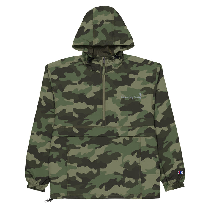 Grumpy shag Embroidered Champion Packable Jacket