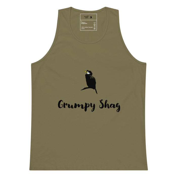 Grumpy shag Mens premium tank top