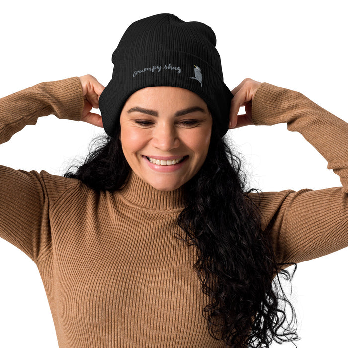 Grumpy shag Organic ribbed beanie